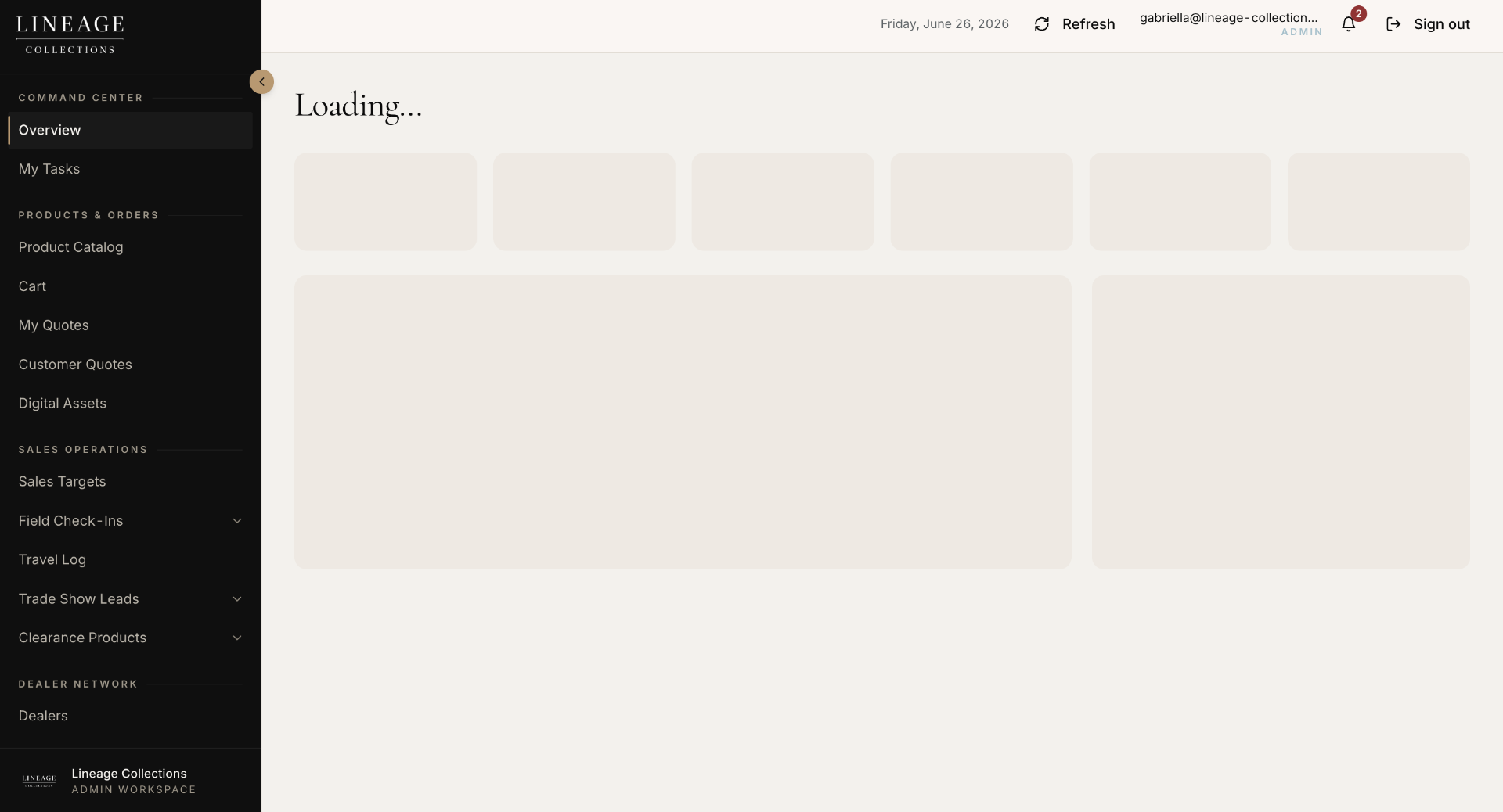 Lineage Collections Portal
